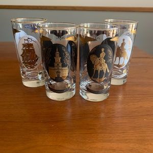 Vintage Libbey Andrew Jackson Highball Glasses